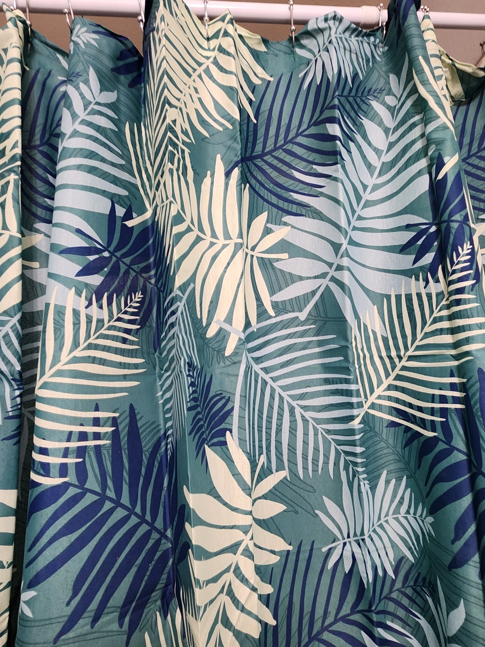 Tropical Palm Leaf Shower Curtain New 72x72 - Home Bath - Picture 6 of 11
